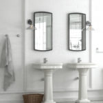 Double lavabo colonne rétro