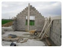 Construction d'un mur pignon