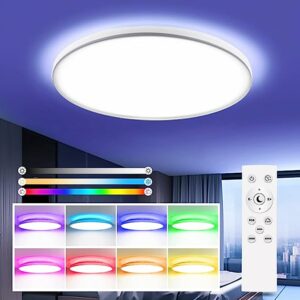 Plafonnier led 24w dimmable rgb